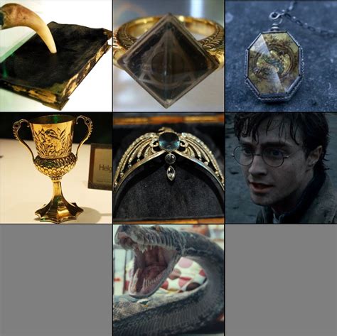 what are the seven horcruxes in harry potter